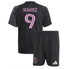 Inter Miami Luis Suarez #9 Bortedraktsett Barn 2025-26 Kortermet (+ korte bukser)